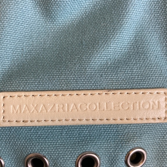 Maxazria Collection Purse Canvas Grommets Rope Handle Beach Resortwear Vacation - Picture 15 of 15